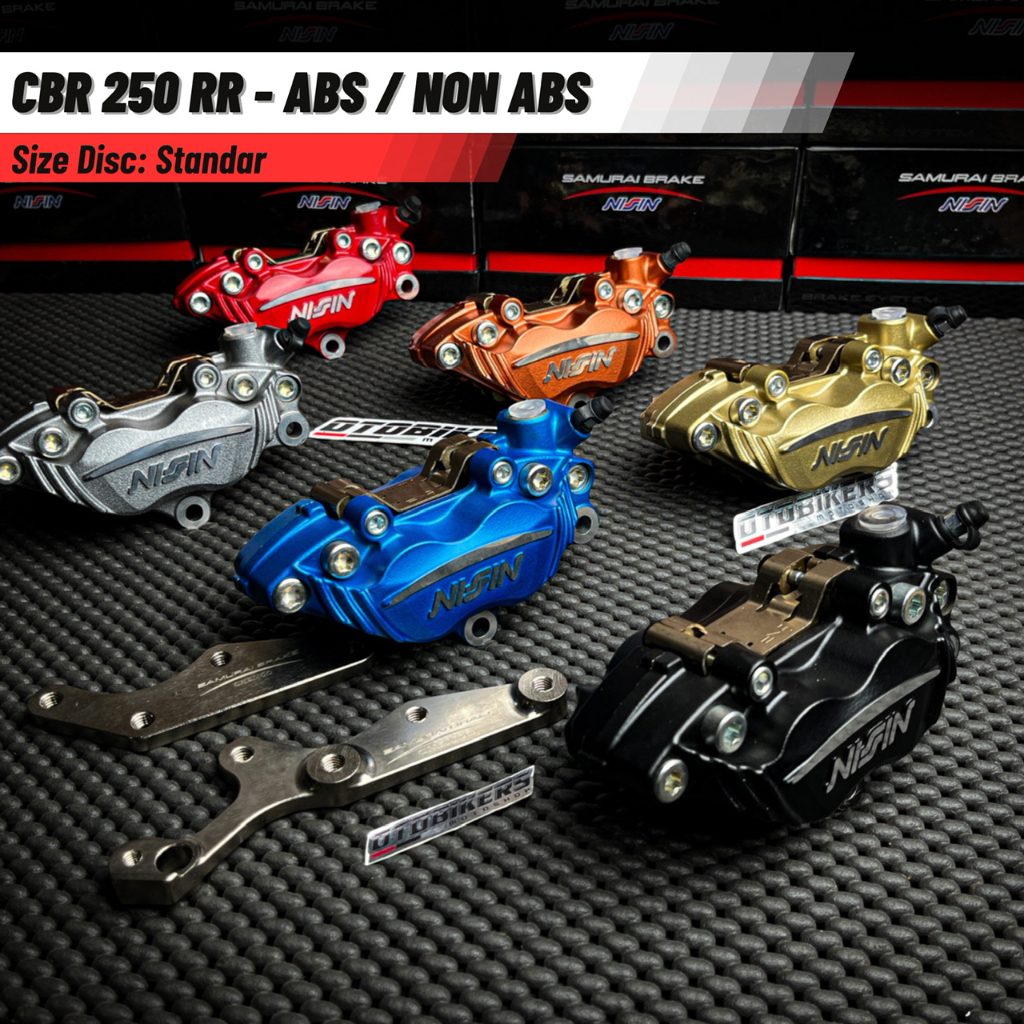 Kaliper Nissin Samurai 4p CBR 250 RR CBR250RR ABS Non ABS NEW Ukuran Standar 4 Piston Depan Original