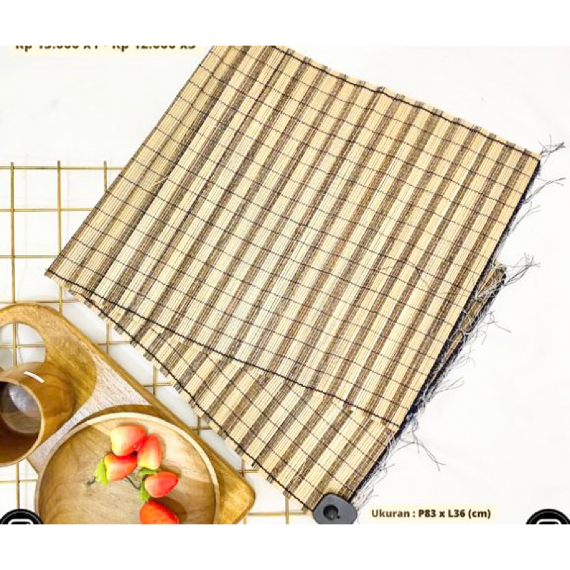 Placemat kecil mmmulti size/ tatakan gelas/ tatakan pirinPLACEMAT TENUN LIDI TATAKAN PIRING ALAS FOT