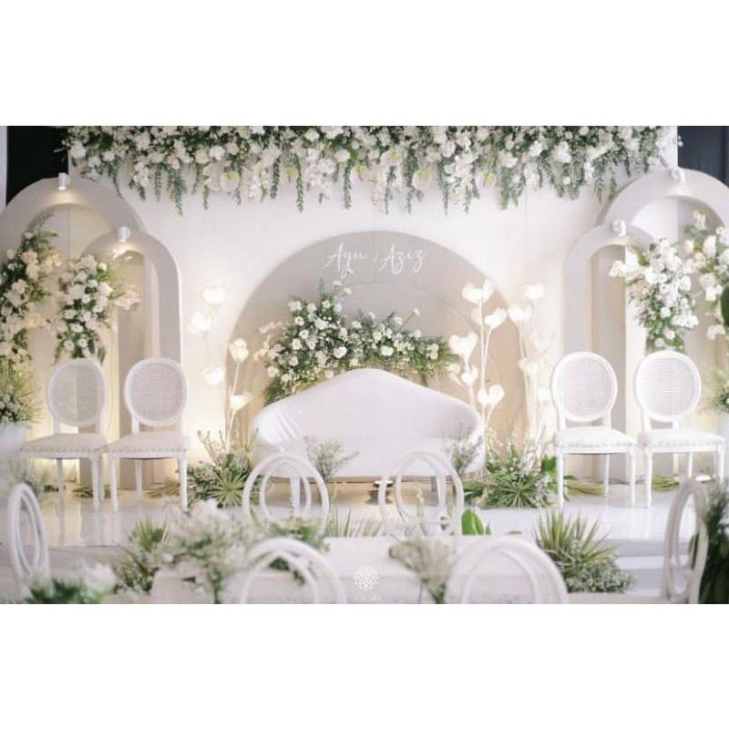 backdrop dekorasi pelaminan / gebyok pelaminan