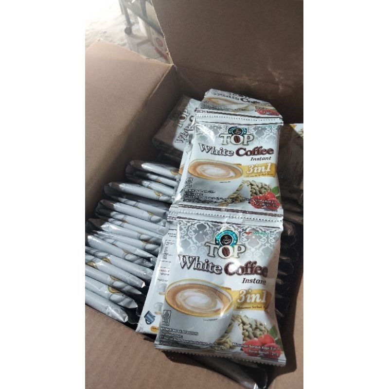 

Kopi Top white coffee 1 renteng isi 12 sachet
