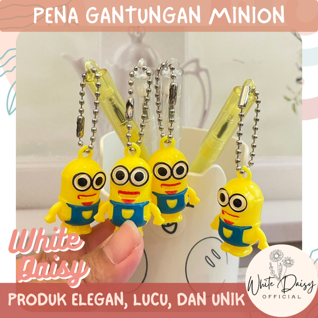 

Pena gantungan gel minion premium kuning pisang lucu imut unik