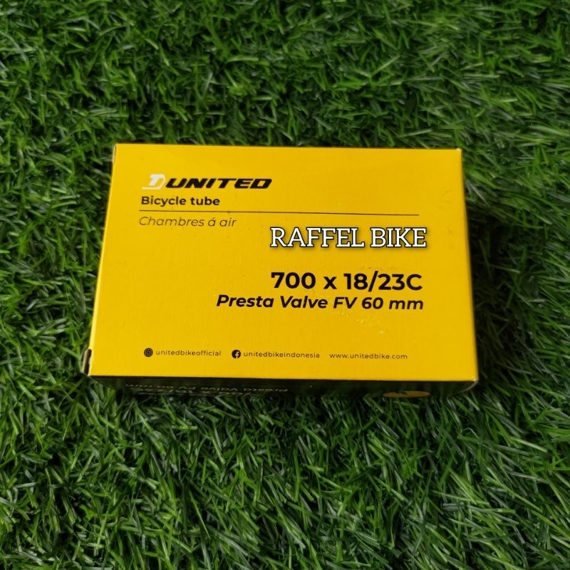 Termurah. Ban dalam United 700x23c FV 60mm. Ban dalam 700c. Ban dalam Fixie. Ban dalam Road Bike