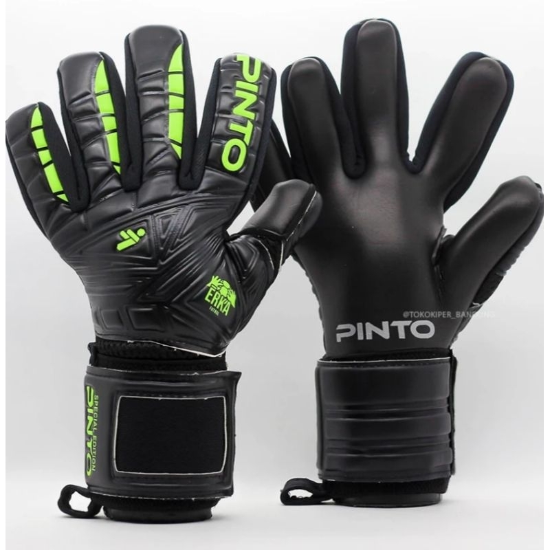 Sarung tangan kiper PINTO ERKA BLACK LIME TERBARU  Sarung tangan kiper dewasa  sarung tangan kiper s