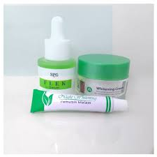 PAKET Flek Whitening Wajah Kusam [3IN 1] Penghilang Noda Bekas Jerawat Penghilang Flek Di wajah Peng
