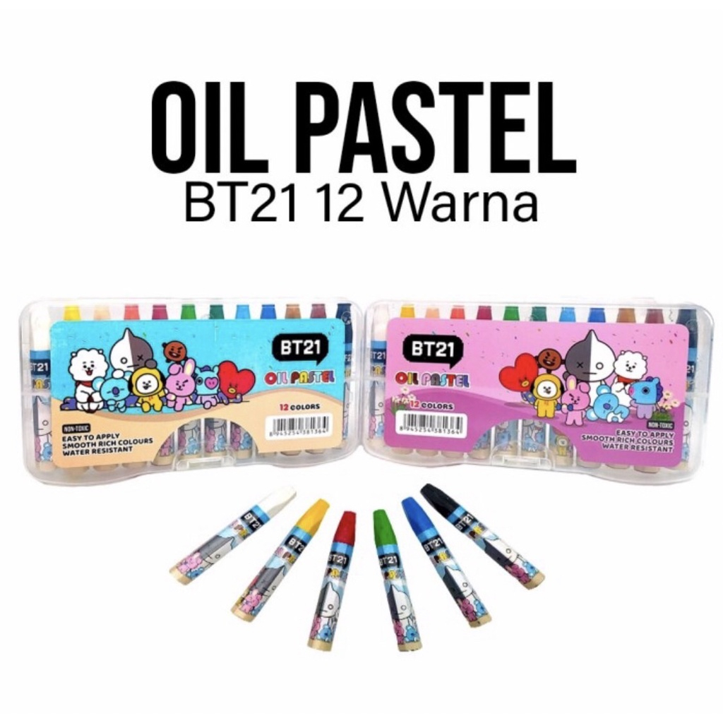 

Crayon BT21 12 Warna Pastel Oil