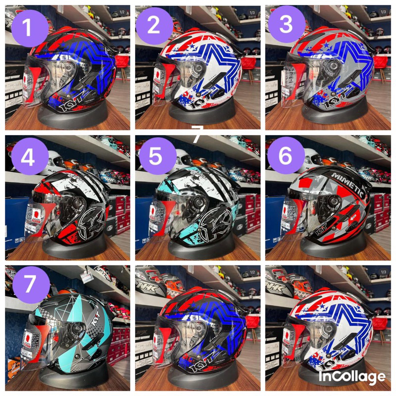 HELM KYT GALAXY MOTIF // HELM KYT HALFFACE