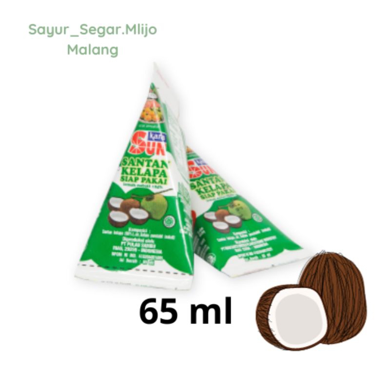 

SUN Kara santan kelapa 65ml/Santan Instan Kara/Santan siap pakai/Santan Kemasan/Kara Santan/Santan Cair/Santan bubuk