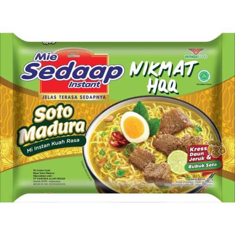 

SEDAP SEDAAP Mie Instan Soto Madura 82 gr