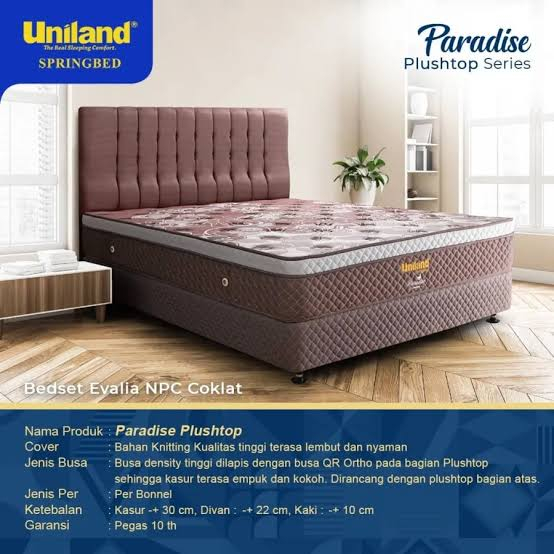 Uniland spring bed paradise plushtop series/sepringbed premium/springbed murah/springbed uniland