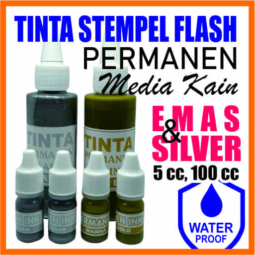 

TINTA STEMPEL FLASH PERMANEN EMAS DAN SILVER