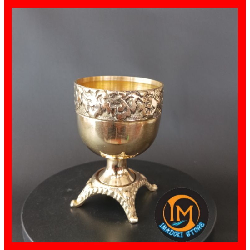 TEMPAT BIJA KUNINGAN ANTIK / WADAH BIJA / CAWAN KUNINGAN ANTIK