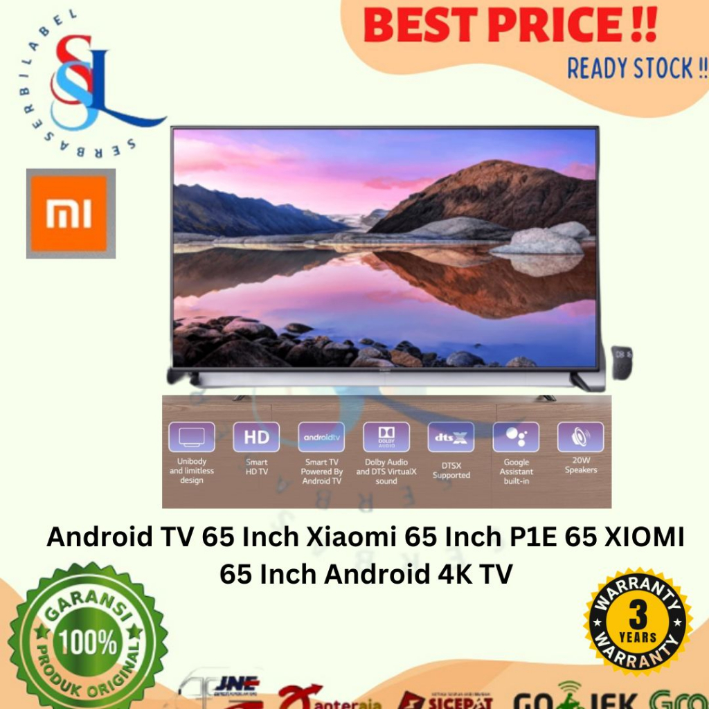 Android TV 65 Inch Xiaomi 65 Inch P1E 65 XIOMI 65 Inch Android 4K TV