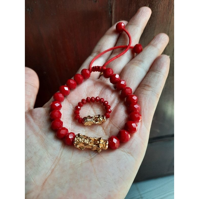 Gelang naga Gelang keberuntungan Set gelang cincin naga pixiu