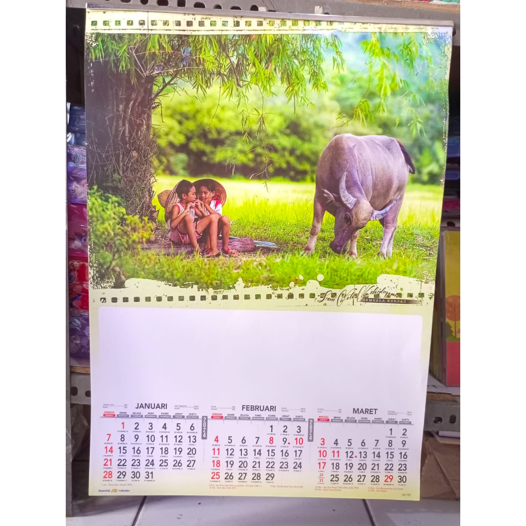 

KALENDER DINDING WALL KALENDER TRIWULAN TAHUN 2025 SENI KEHIDUPAN