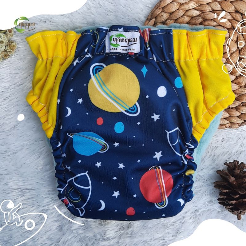 Clodi Ningrat Aio Reguler 5-16kg Popok Bayi Kain Celana Cuci Ulang Anti Bocor Tinggal Slup Premium S