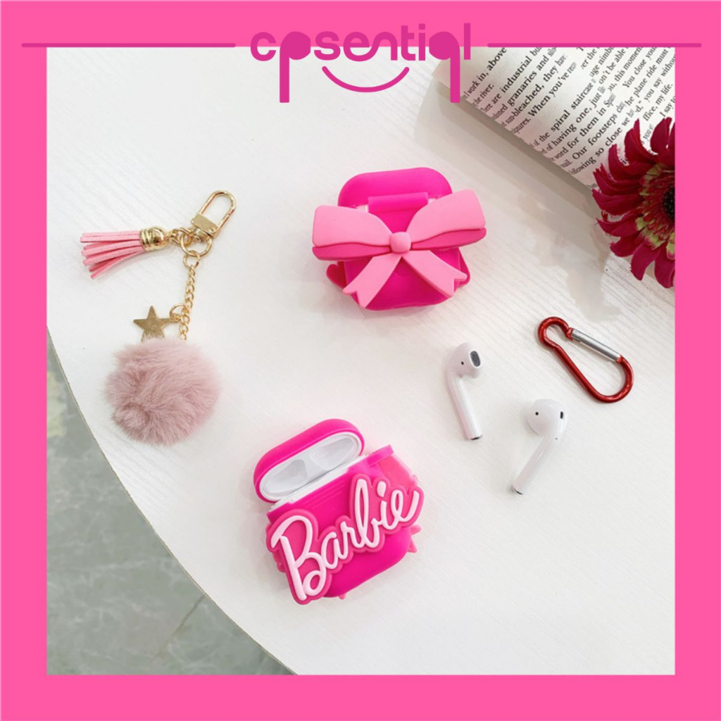 COD Case Airpods Gen 1/2 Gen 3 Pro Inpods 12 i12 Barbie Dengan Gantungan Kunci Protection Case | Casing Premium Soft case | Silicone Casing Premium Hard Case