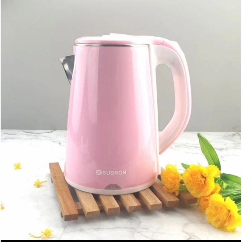 Teko Elektrik Subron Pink 2 liter / Teko Perebus Air / Teko Pemanas Air / Teko Perebus Air Elektrik/
