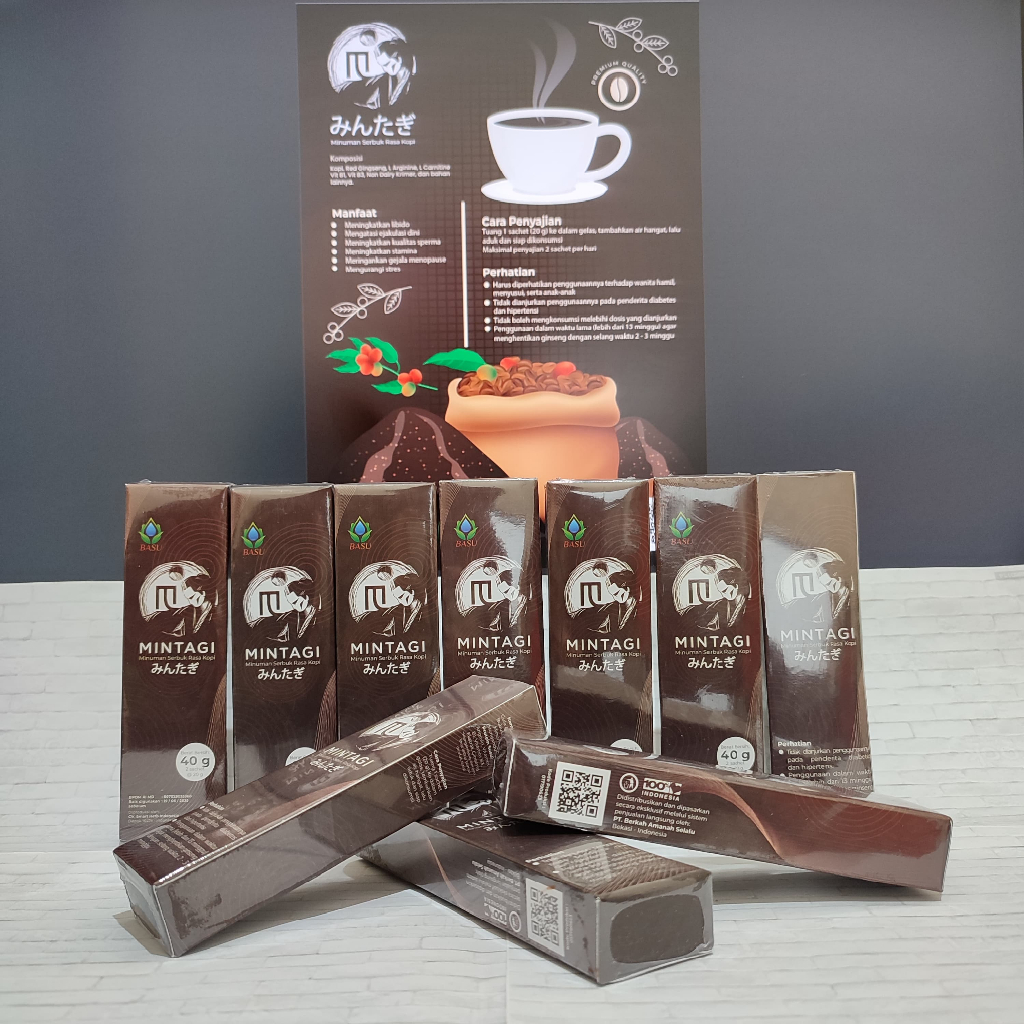 

MINTAGI Minuman Serbuk Rasa Kopi / Kopi Stamina Mintagi 1 Box isi 2 Sachet ORIGINAL