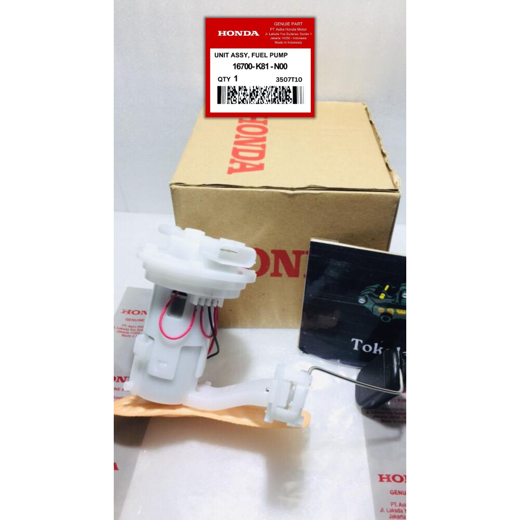 TL FUEL PUMP FULL PUMP POMPA BENSIN HONDA BEAT ESP STREET ECO SCOOPY FI RING 12 DONAT K93 K81 2017 -