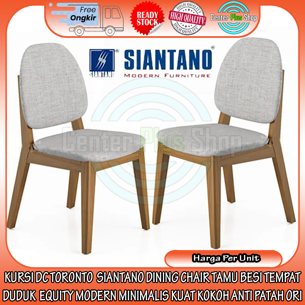 [INSTANT] KURSI MAKAN DINING CHAIR DC TORONTO SIANTANO FURNITURE TEMPAT DUDUK KORSI BANGKU KAYU SOLI
