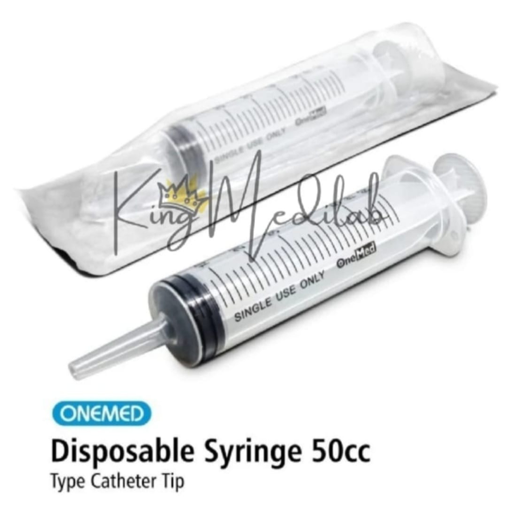 Feeding Syringe ukuran 50cc merk OneMed Catheter Tip One Med 50 ml
