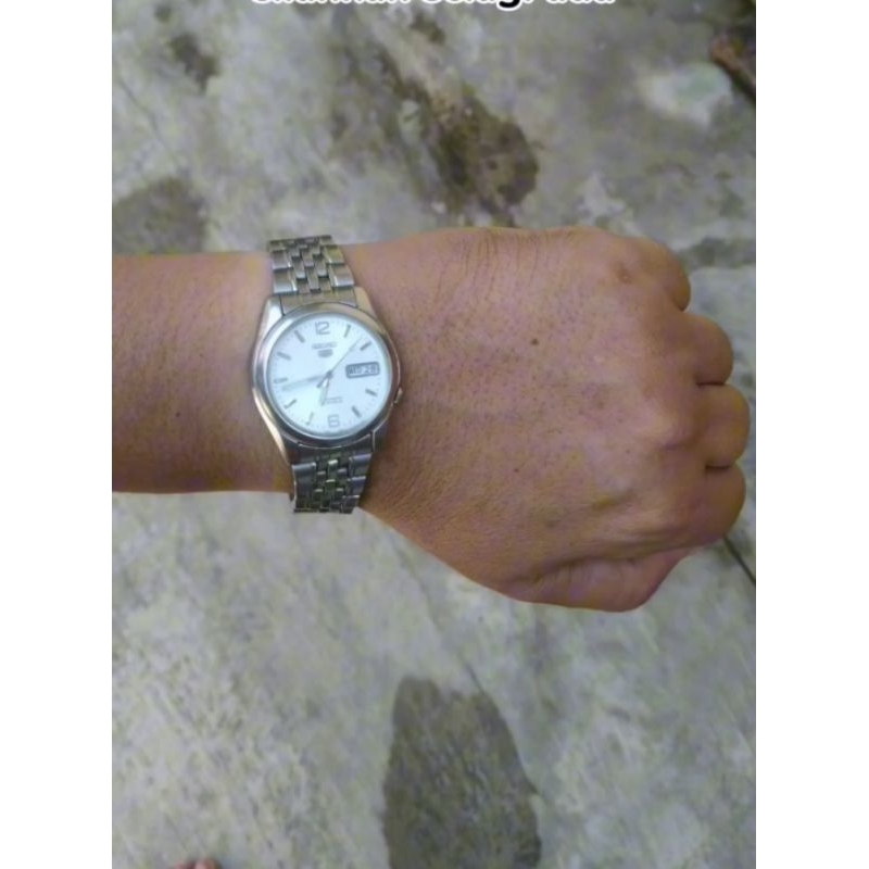 jam tangan seiko 7s26 01V0 silver dial second bekas original