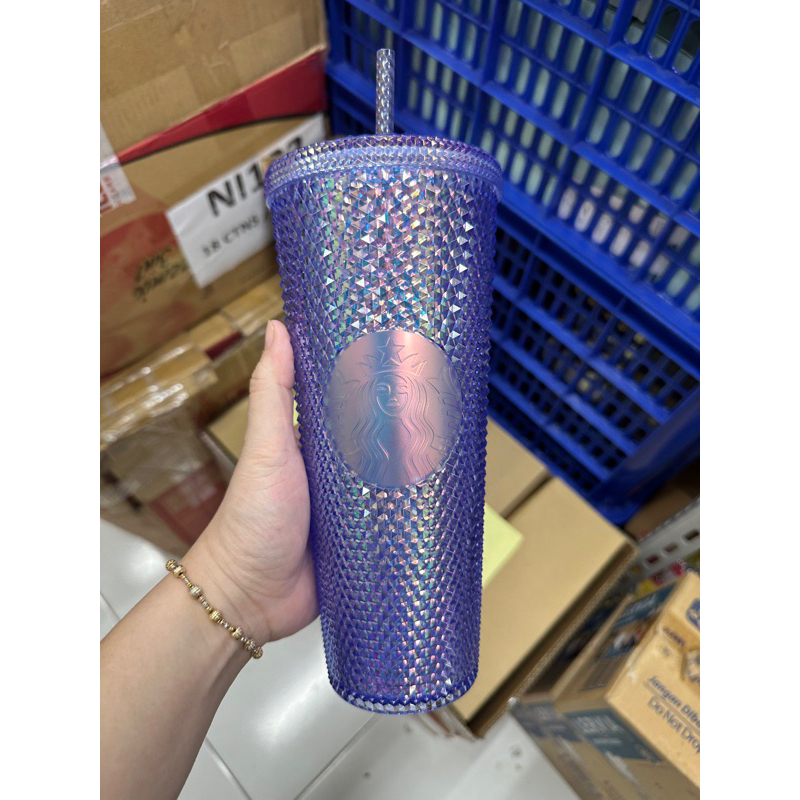 Starbucks indonesia translucent blue studded 710ML