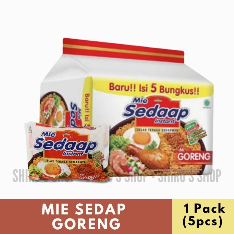 

MI SEDAP GORENG KUAH / MIE GORENG SEDAP / MIE INSTANT / MIE SEDAP / MIE KUAH SOTO 1 PACK / 1 BUNGKUS (5 PCS)