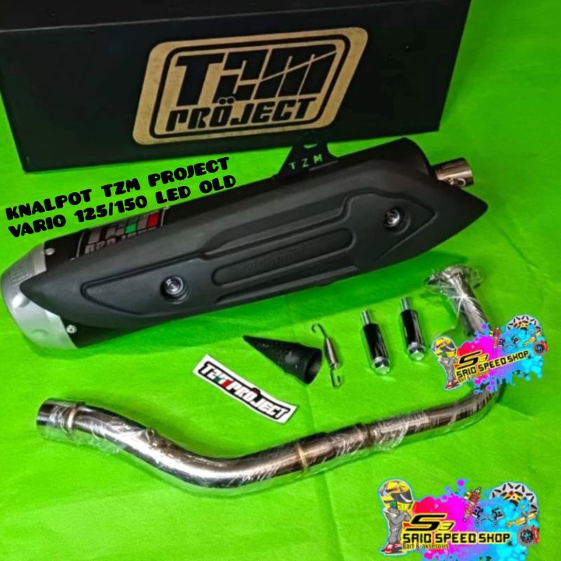 Knalpot tzm project racing Vario 125 150 LED old / knalpot tzm racing Vario 125/150 LED old