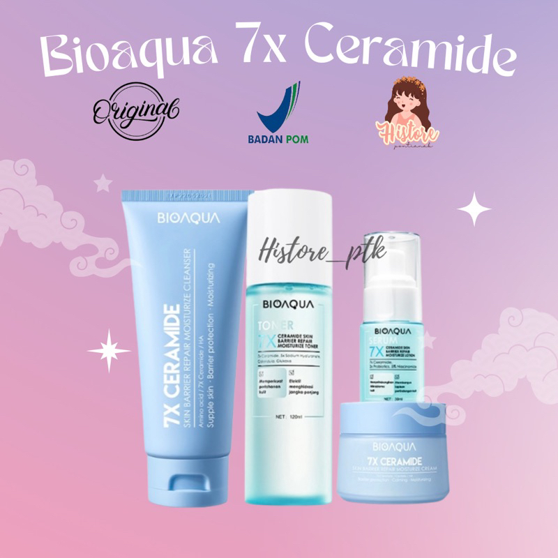 BIOAQUA 7X Ceramide Skin Barrier Repair Moisturizer Cream 50g Pelembab Wajah Cream Pemutih Wajah Day