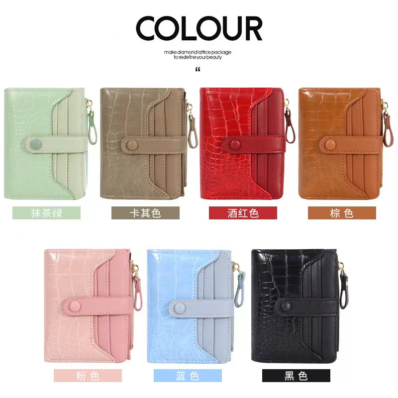 wallet wanita import fashion dompet wanita kulit leather croco az6049 terlaris best seller