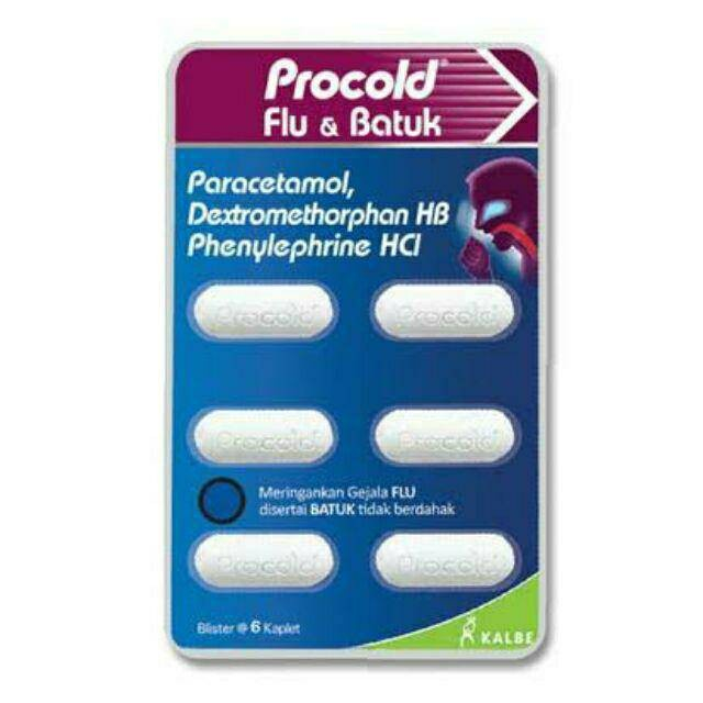 PROCOLD FLU & BATUK @6 TABLET - DEMAM, FLU DAN BATUK TIDAK BERDAHAK