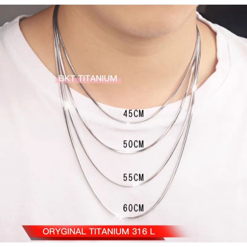 KALUNG TITANIUM MODEL BULAT PRIA WANITA