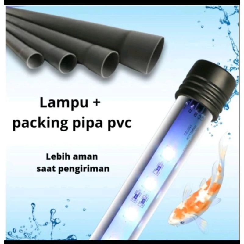 lampu celup aquarium 80cm-100cm kandila day and night N80 N100 lampu t4 kandila day n night 80cm-100