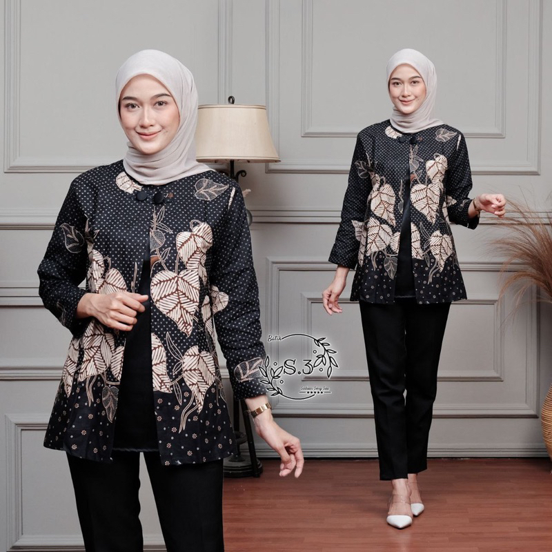 Baju Batik Wanita | Atasan Batik Wanita Kerja | Batik Kerja Size M L XL XXL