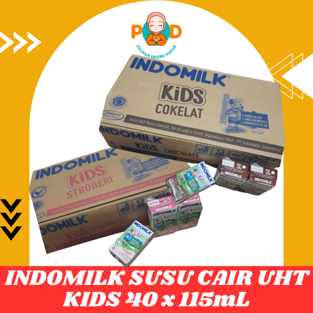 

SUMATRA - INDOMILK SUSU CAIR UHT KIDS 1 KARTON 40 x 115mL