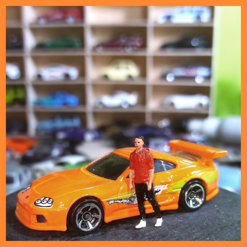 Figure 1 64 pria berjalan untuk diorama hotwheels dan diecast skala 64