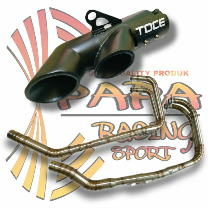 Knalpot TOCE Black Doff Full system Ninja 250 fi CBR250RR Ninja 250 karbu R25 Z250Fi MT25