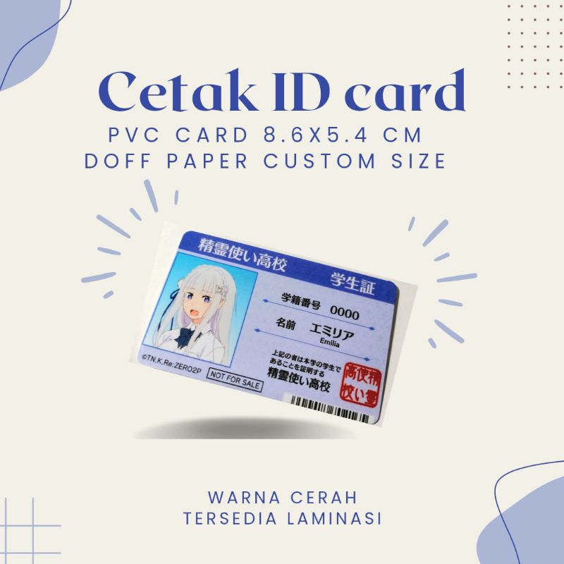 

Print / Cetak KartuNama Member Custom PVC (bisa satuan)