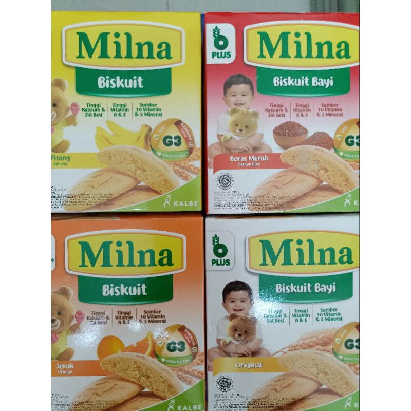 MILNA - BISKUIT BAYI 6+ | Cemilan Snack Biskuit Anak Bayi MPASI Sehat Halal