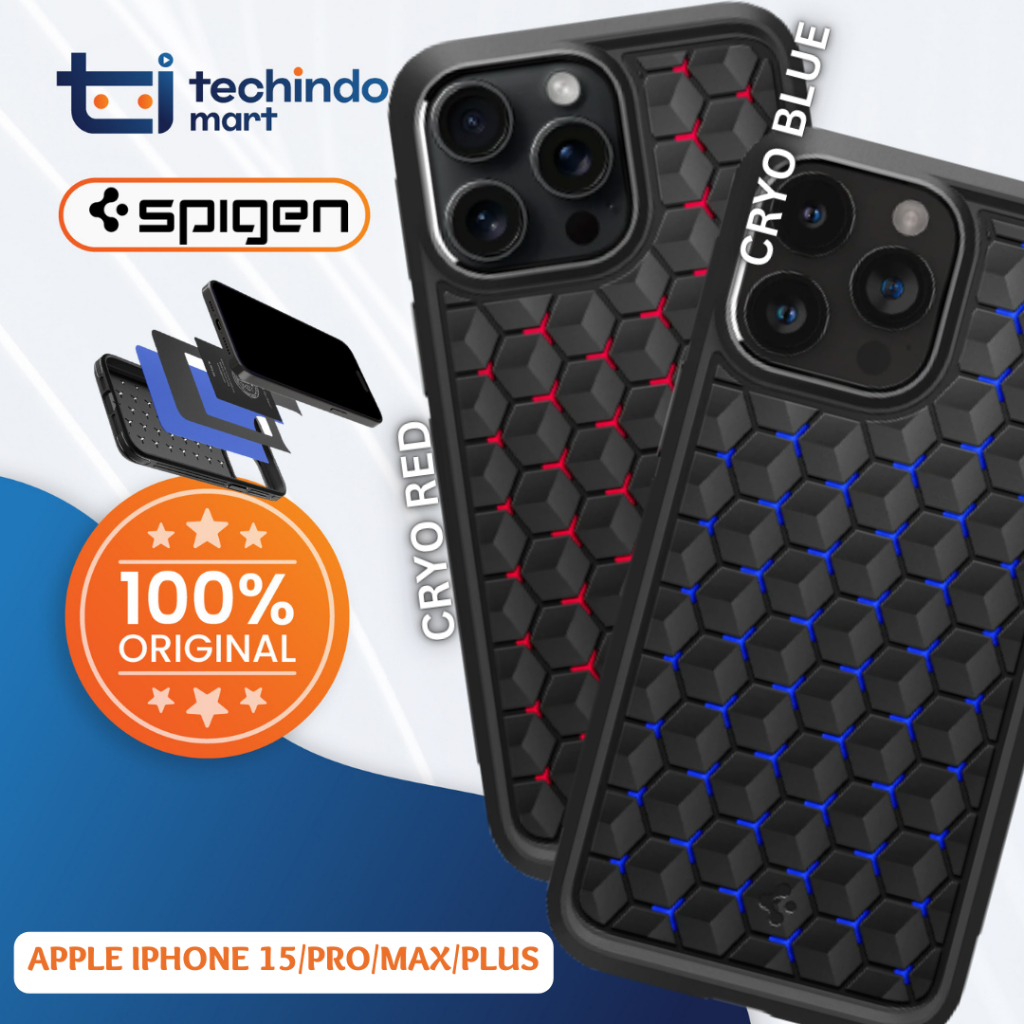 Case iPhone 15 Pro Max Spigen Cryo Armor Cooling Gaming Casing