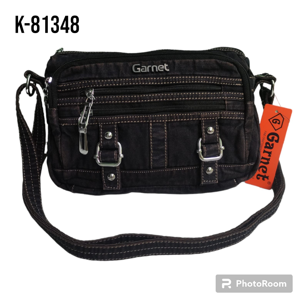 Tas Selempang Garnet 1348-Tas Jeans Wanita Terbaru-Tas Bahan Denim Lucu