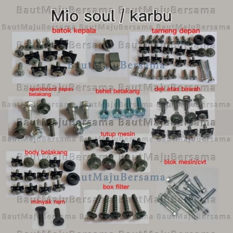 baut full set body mio soul karbu baut cvt