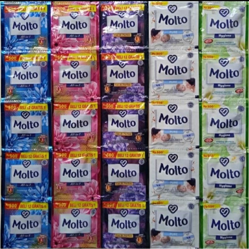 Molto Elegant dan pure Sachet 1 Renceng isi 12 pcs