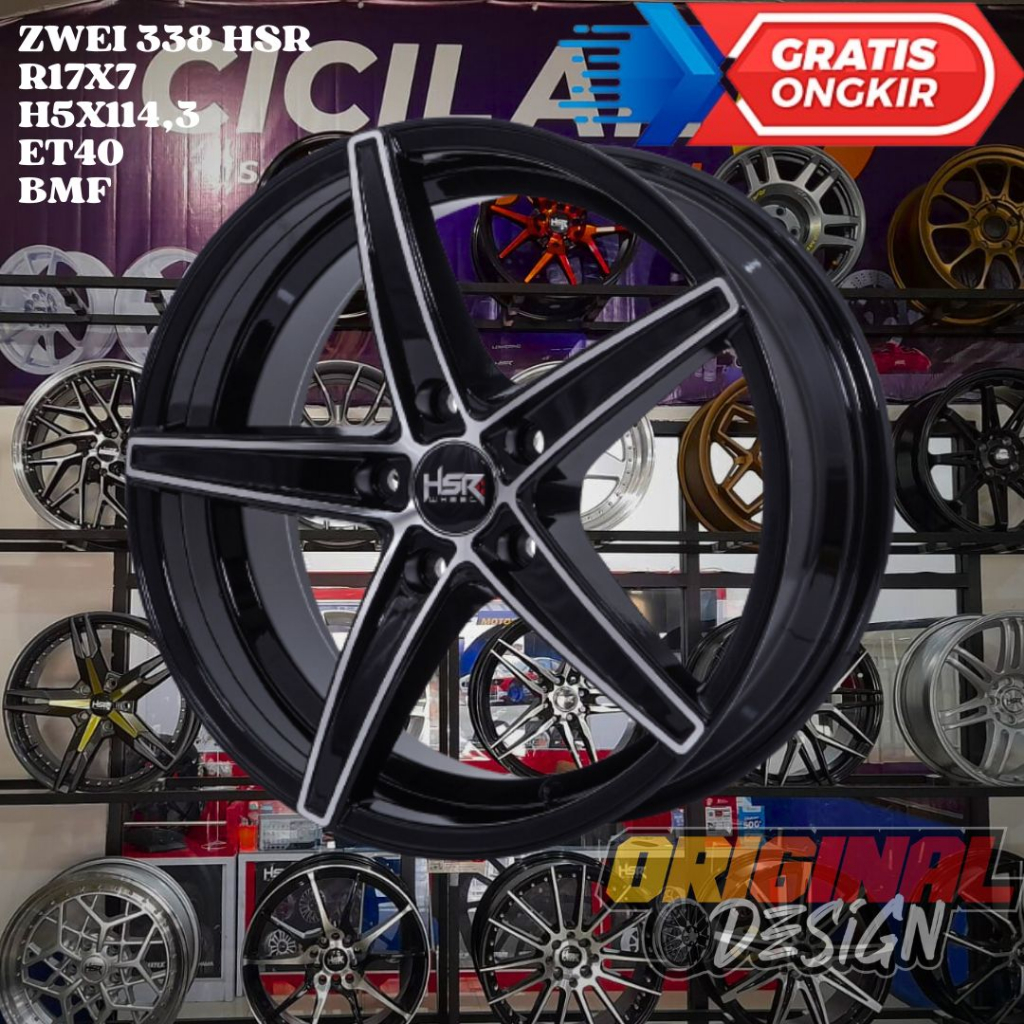 Velg Mobil Ring 17 HSR ZWEI R17 Untuk HRV , ODYSSEY , TUCSON , GRANDMAX
