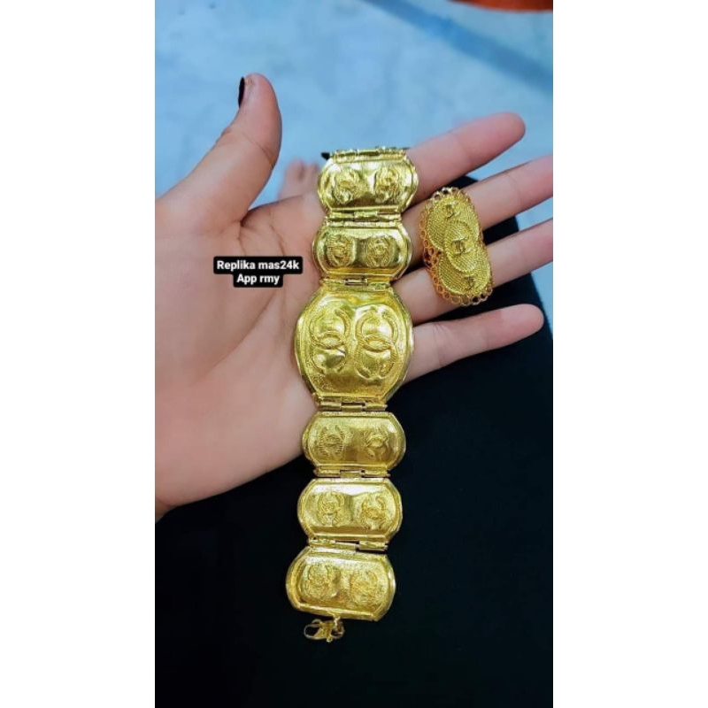 gelang cincin replika emas sepuhan emas asli