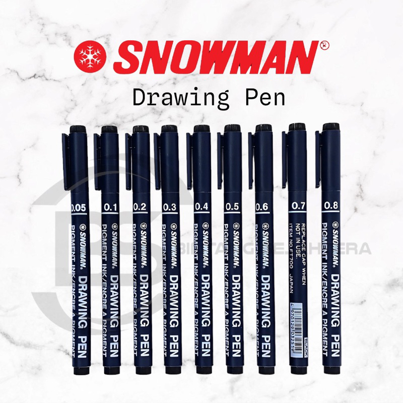 

1 Pcs - Pulpen / Spidol Gambar / Drawing Pen Snowman FT700