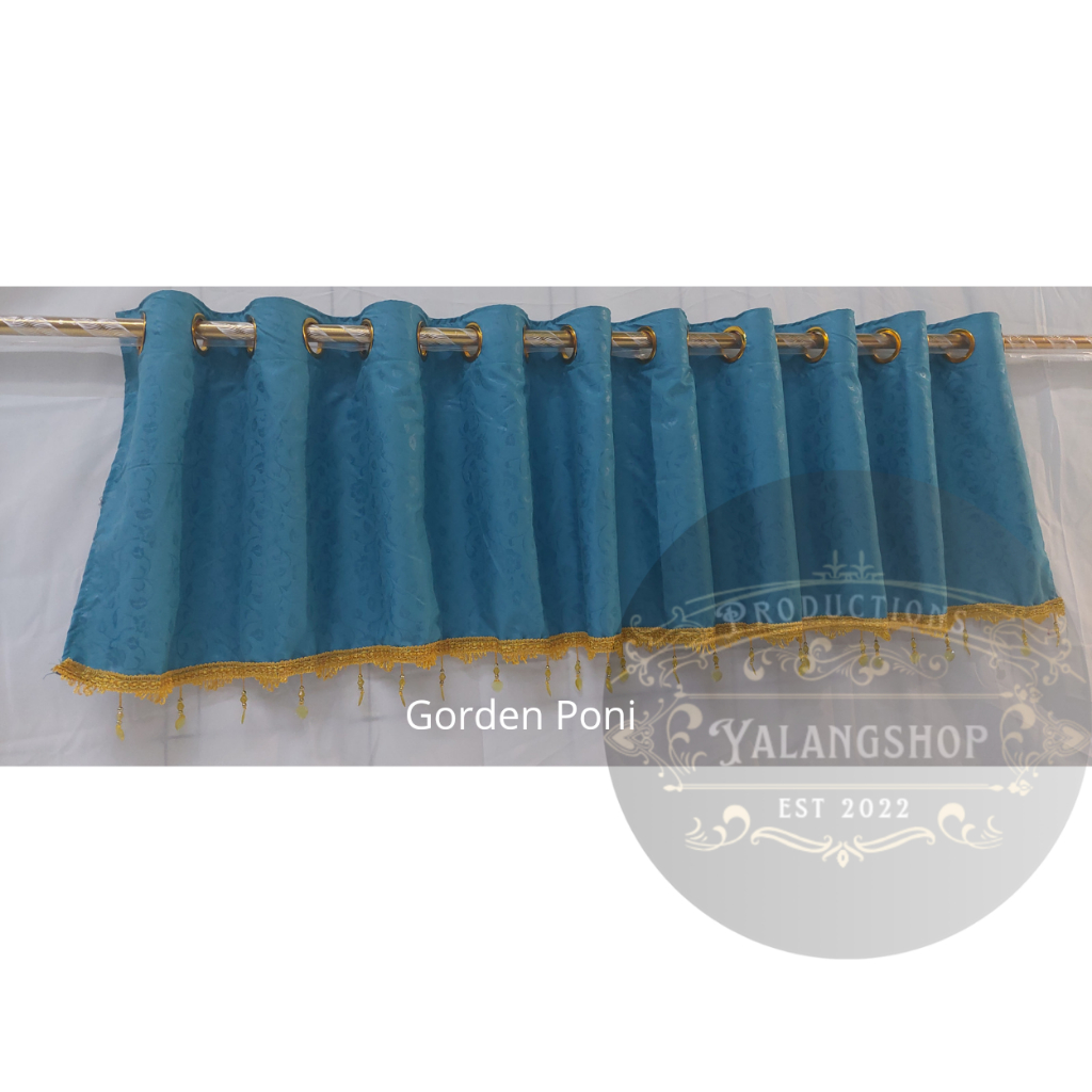 Poni gorden/gorden poni minimalis atas pintu model smokring
