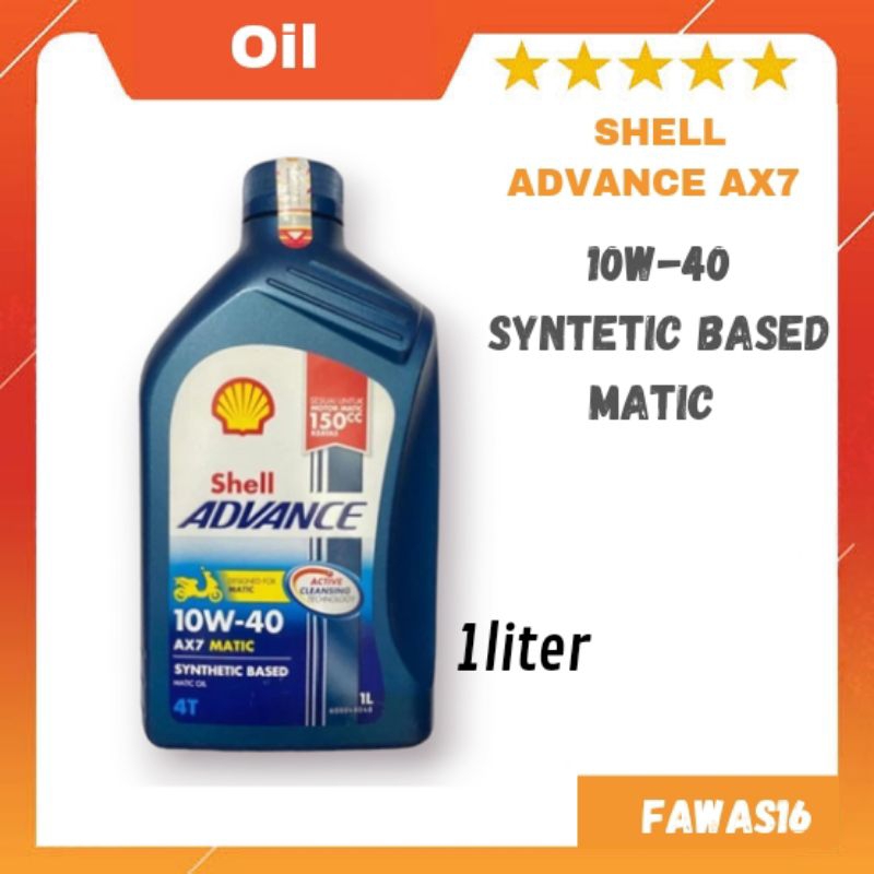 oli Shell advance matic AX7 1 liter original oli motor