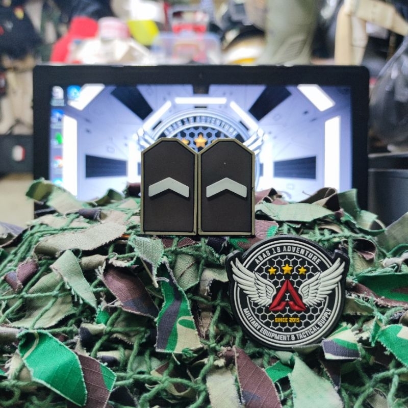 Patch Rubber Logo Karet Pangkat Kerah